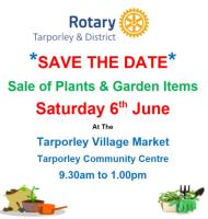 This years Plant Sale is on 6th June at Tarporley Community Centre